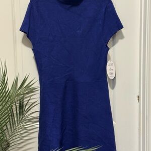 Stylish Blue Short Sleeve Dress